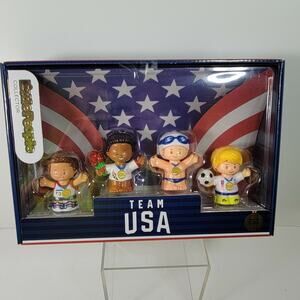 Fisher Price Little People TEAM USA Olympic Sports 2020 Soccer Swimming Track